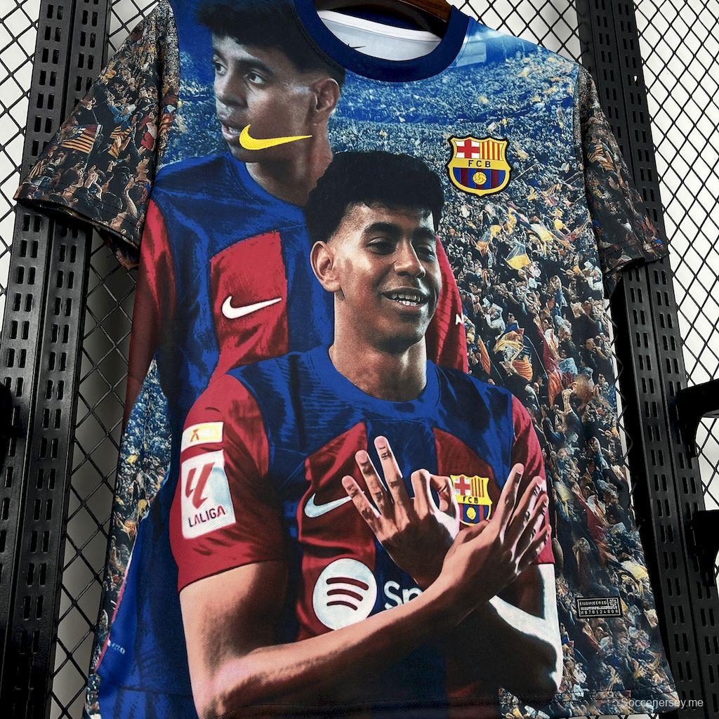 2025/26 قميص رجالي 2025/26 برشلونة لاميني يامال الخاص