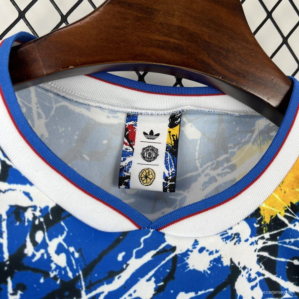 قميص مانشستر يونايتد × ستون روزز بأكمام طويلة للرجال لموسم 2025/26