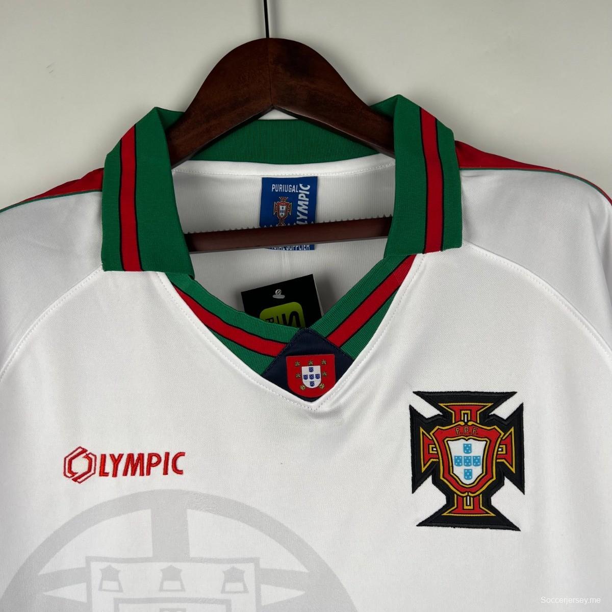 قميص البرتغال 1996 ريترو 1996 خارجي أبيض
