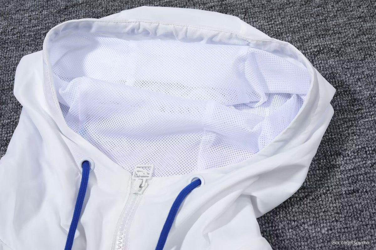 2024 إنجلترا 2024 سترة واقية من الرياح بيضاء
