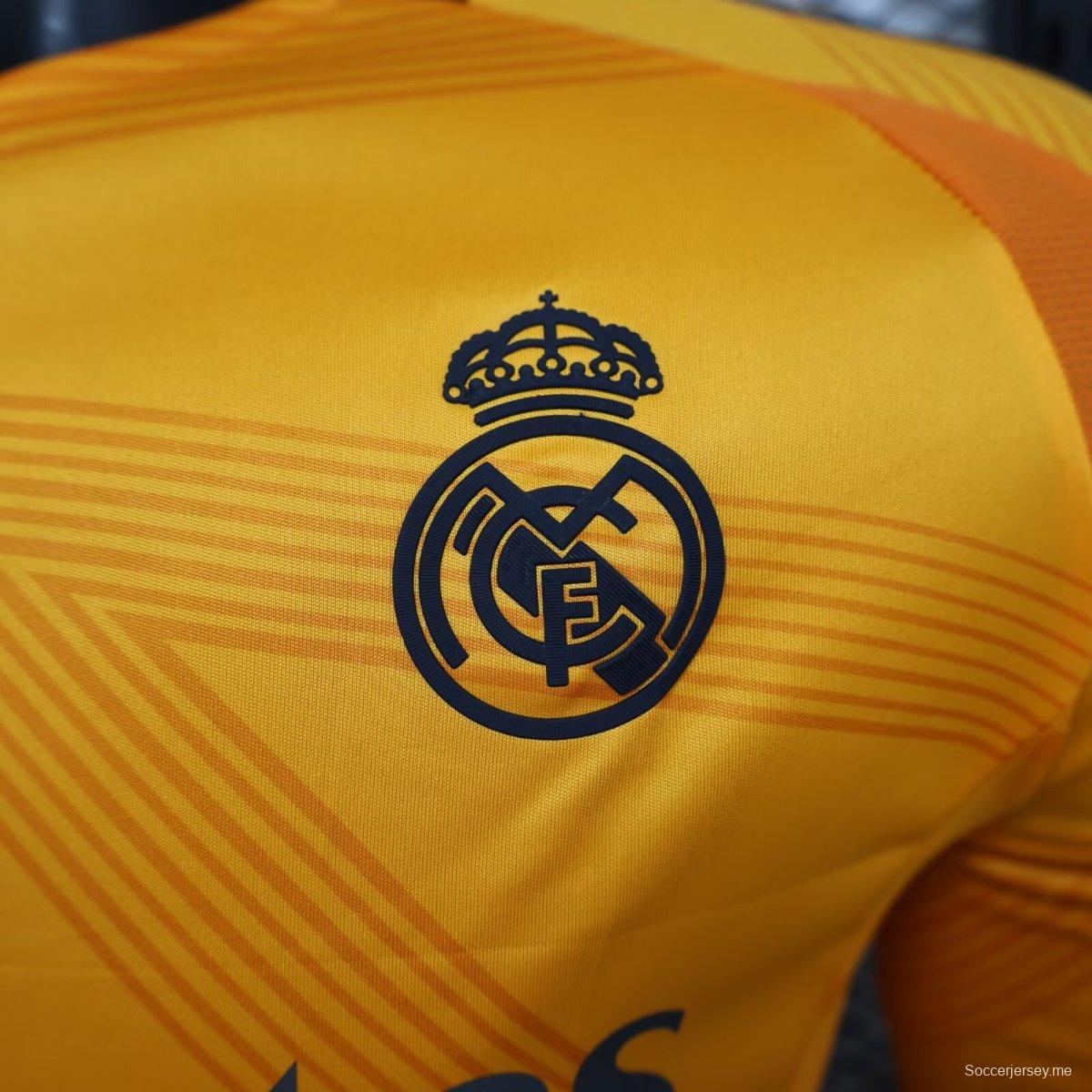 إصدار اللاعب 24/25 قميص بأكمام طويلة أكمام طويلة برتقالي اللون لريال مدريد
