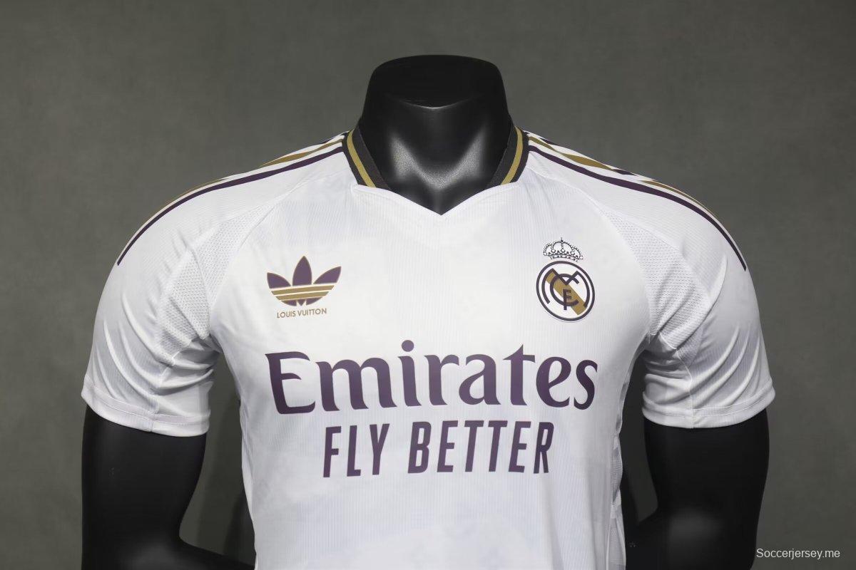 إصدار اللاعب 24/25 قميص ريال مدريد × LV الأبيض الخاص 24/25
