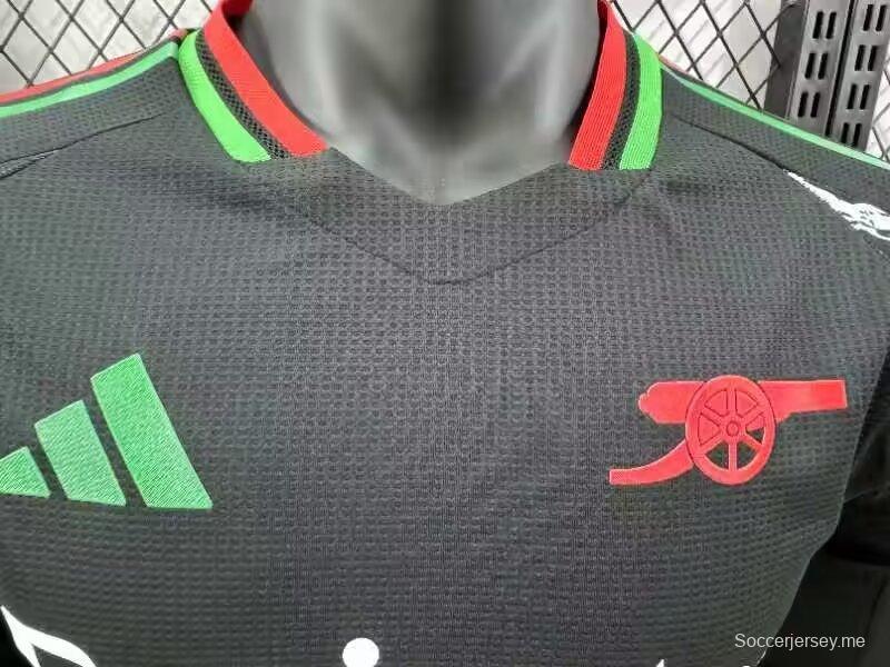 نسخة اللاعب 24/25 قميص بأكمام طويلة أكمام طويلة أسود من أرسنال 24/25
