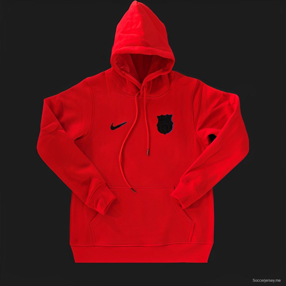 24/25 برشلونة أزرق كحلي/ أحمر/أسود/أسود/بيج/رمادي هودي مع شارة سوداء