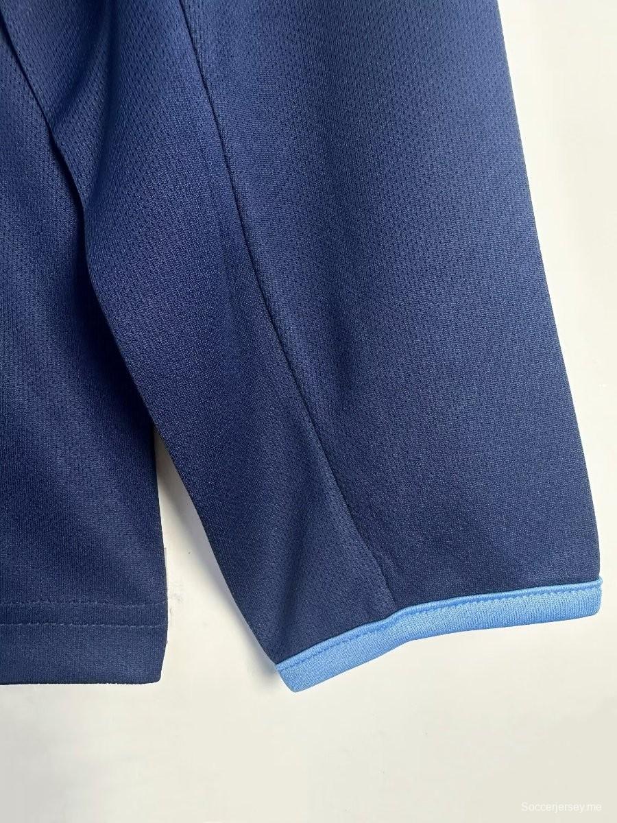 قميص ريترو 04/05 بأكمام طويلة بأكمام طويلة قميص أتليتكو مدريد أزرق خارجي