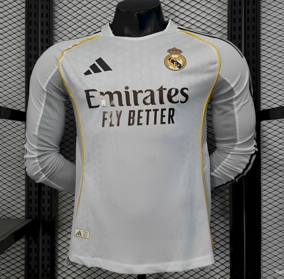 2025/26 نسخة اللاعب 2025/26 قميص بأكمام طويلة بأكمام طويلة لريال مدريد