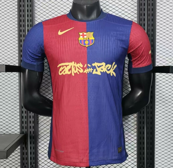 24/25 قميص برشلونة × ترافيس سكوت هوم جيرسيه برشلونة x ترافيس سكوت