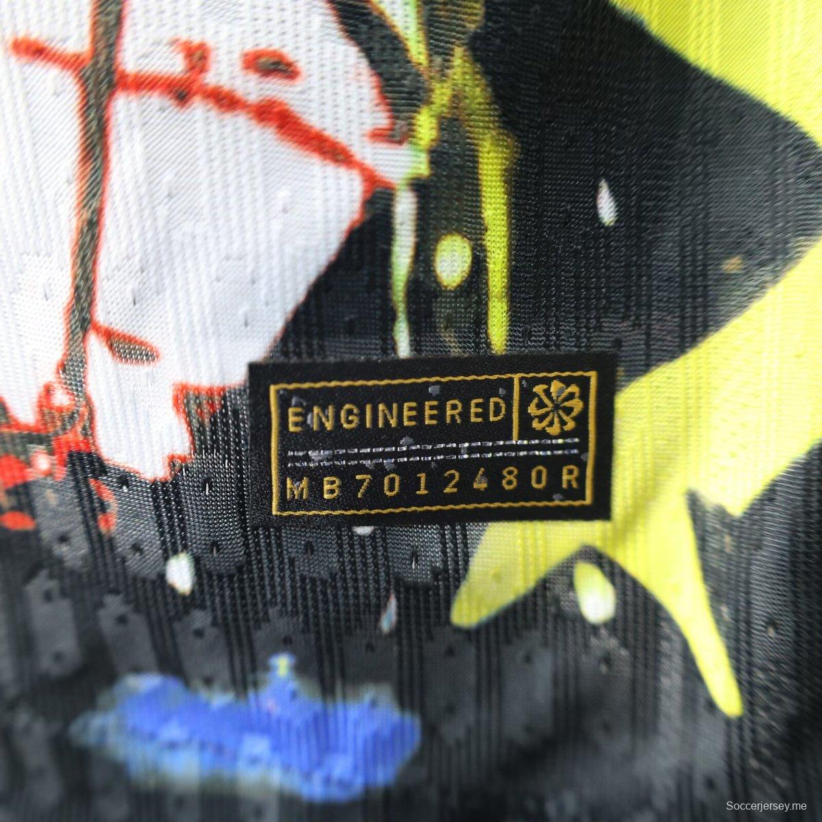 إصدار اللاعب 2025 قميص البرازيل 2025 أسود مع عمل فني ليسوع المسيح