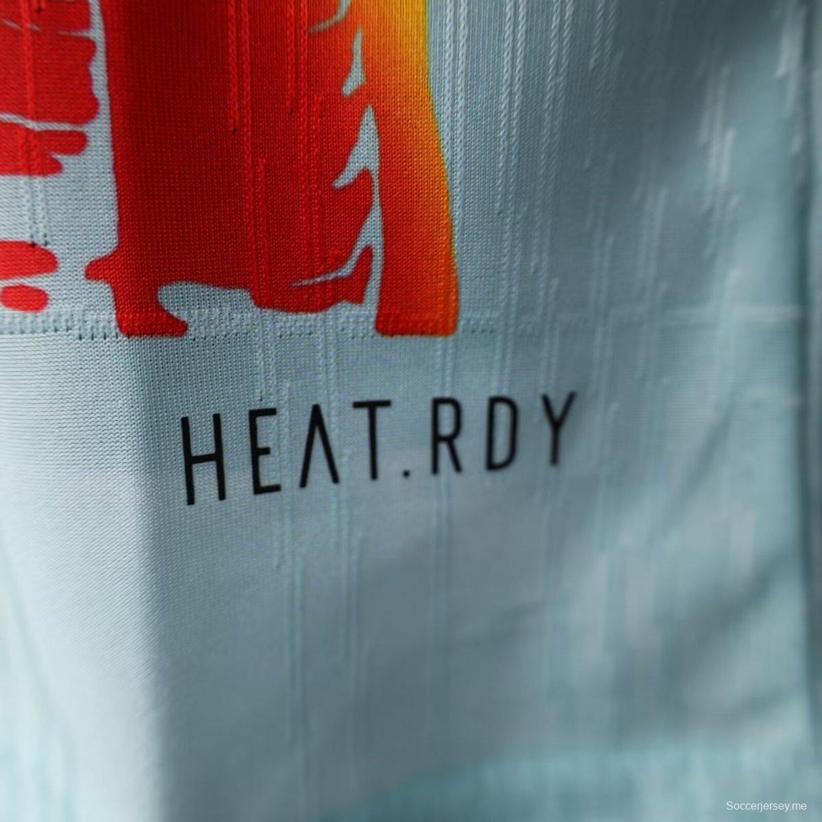 إصدار اللاعب 25/26 قميص أياكس 25/26 أزرق سماوي أزرق داكن مع قميص بوب مارلي التذكاري