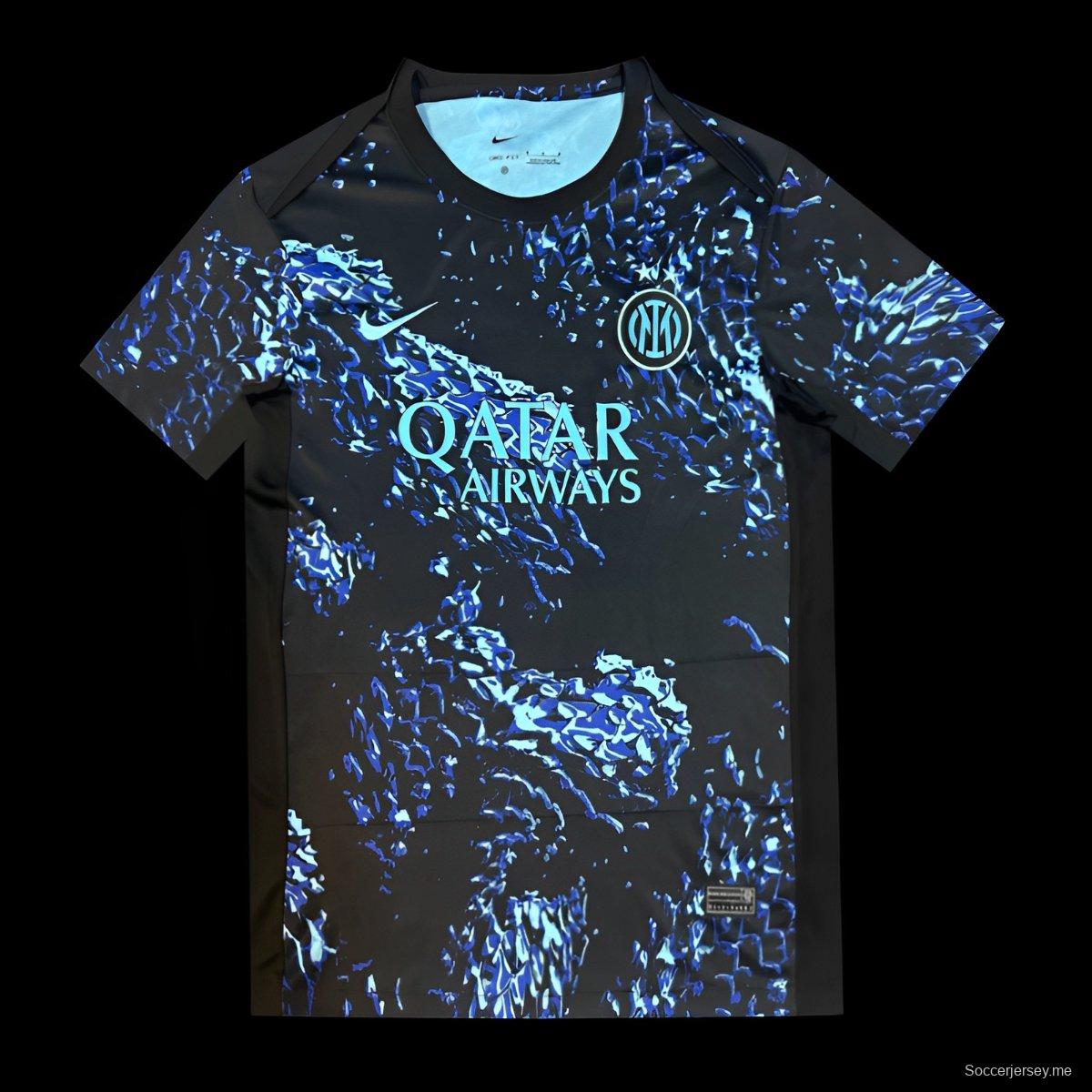 25/26 قميص إنتر ميلان أسود بنقشة الثعبان الأزرق