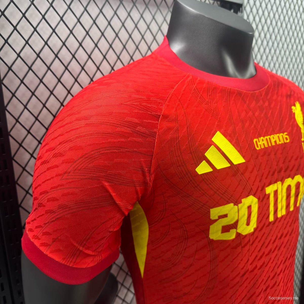 نسخة اللاعب 25/26 قميص بطل ليفربول 20 مرة بطل ليفربول 20 مرة