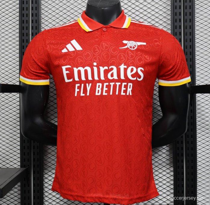 إصدار اللاعب 25/26 قميص بولو أحمر من أرسنال بولو 25/26