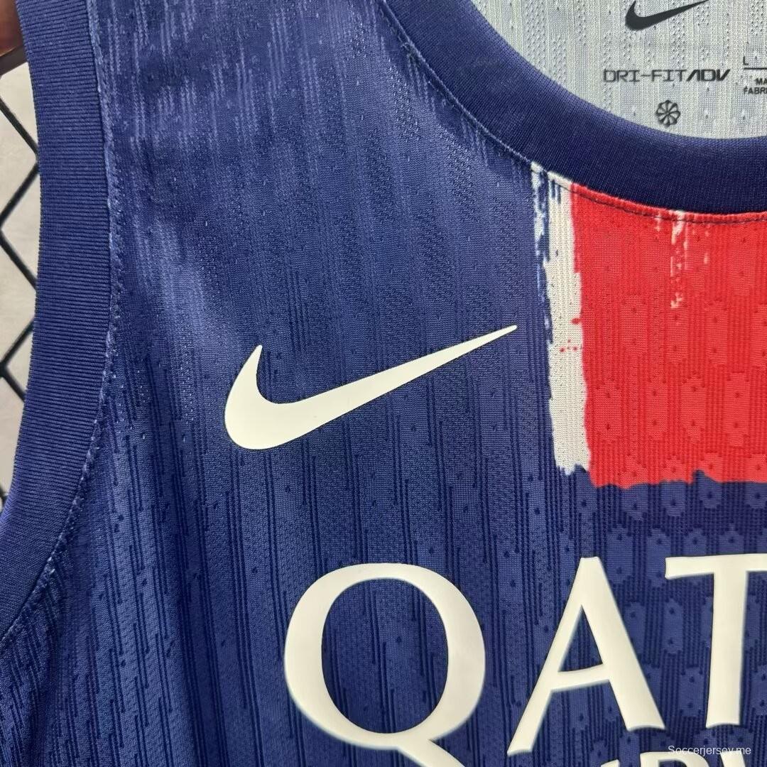 1 Star Women's 25/26 Paris Saint-Germain PSG Navy Blue  Athletic Tank Top