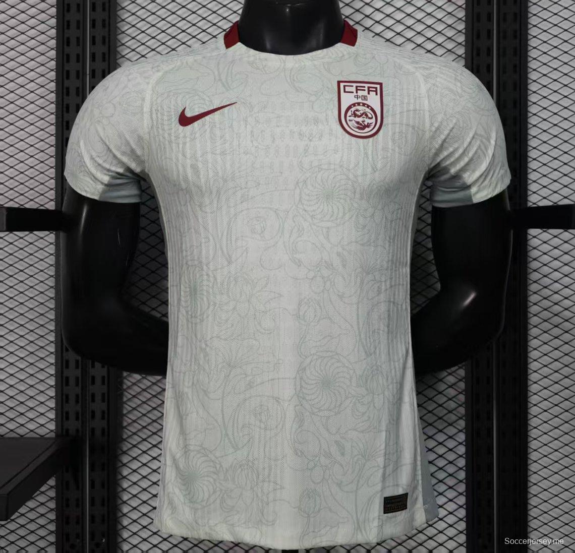 إصدار اللاعب 2025 قميص أبيض أبيض خارجي صيني 2025