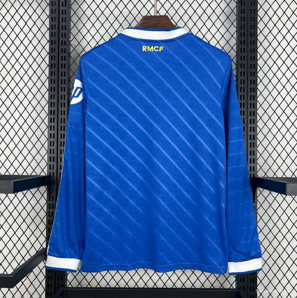 25/26 قميص ريال مدريد الثالث أزرق طويل الأكمام أزرق اللون