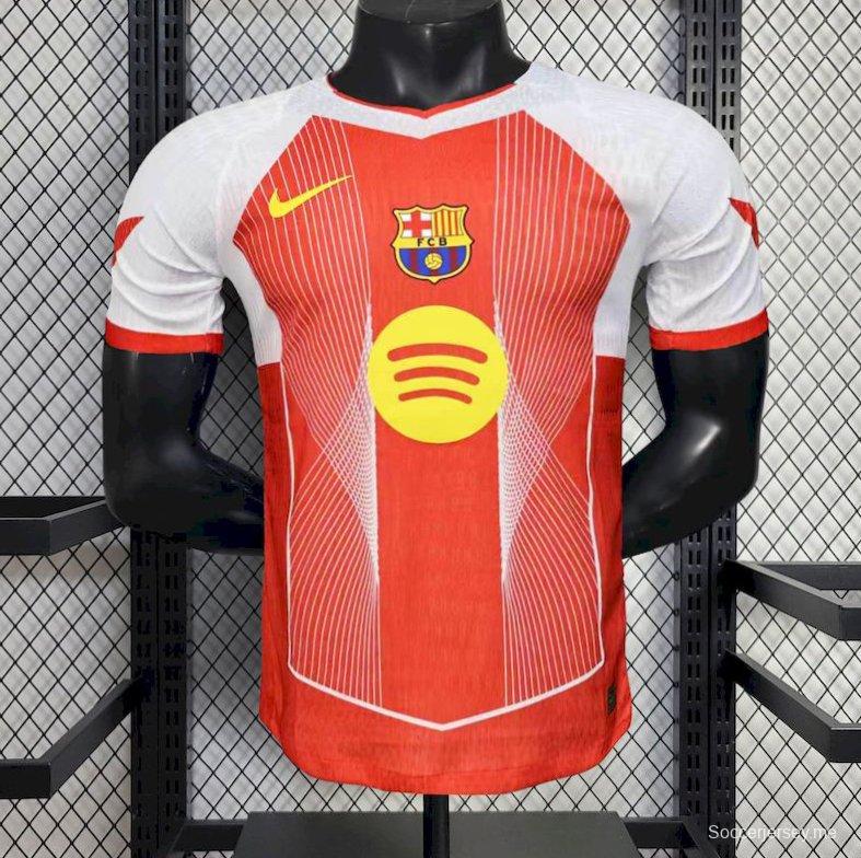2025/26 نسخة اللاعب 2025/26 قميص برشلونة برتقالي إصدار خاص