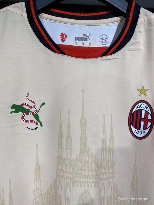 إصدار اللاعب 25/26 AC MIlan x GUCCI قميص خاص للاعبين