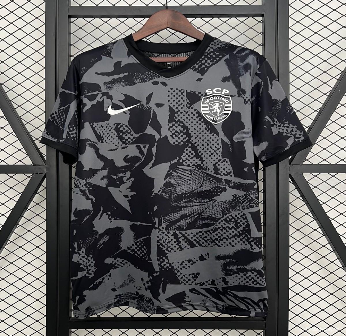 25/26 قميص سبورتينج لشبونة الرمادي قبل المباراة