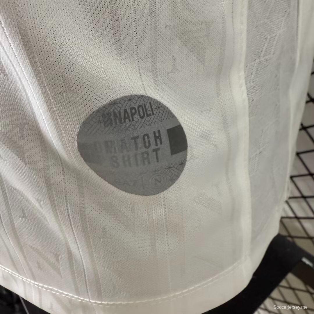 إصدار اللاعب 25/26 قميص بطل نابولي SSC نابولي خارج الديار أبيض اللون
