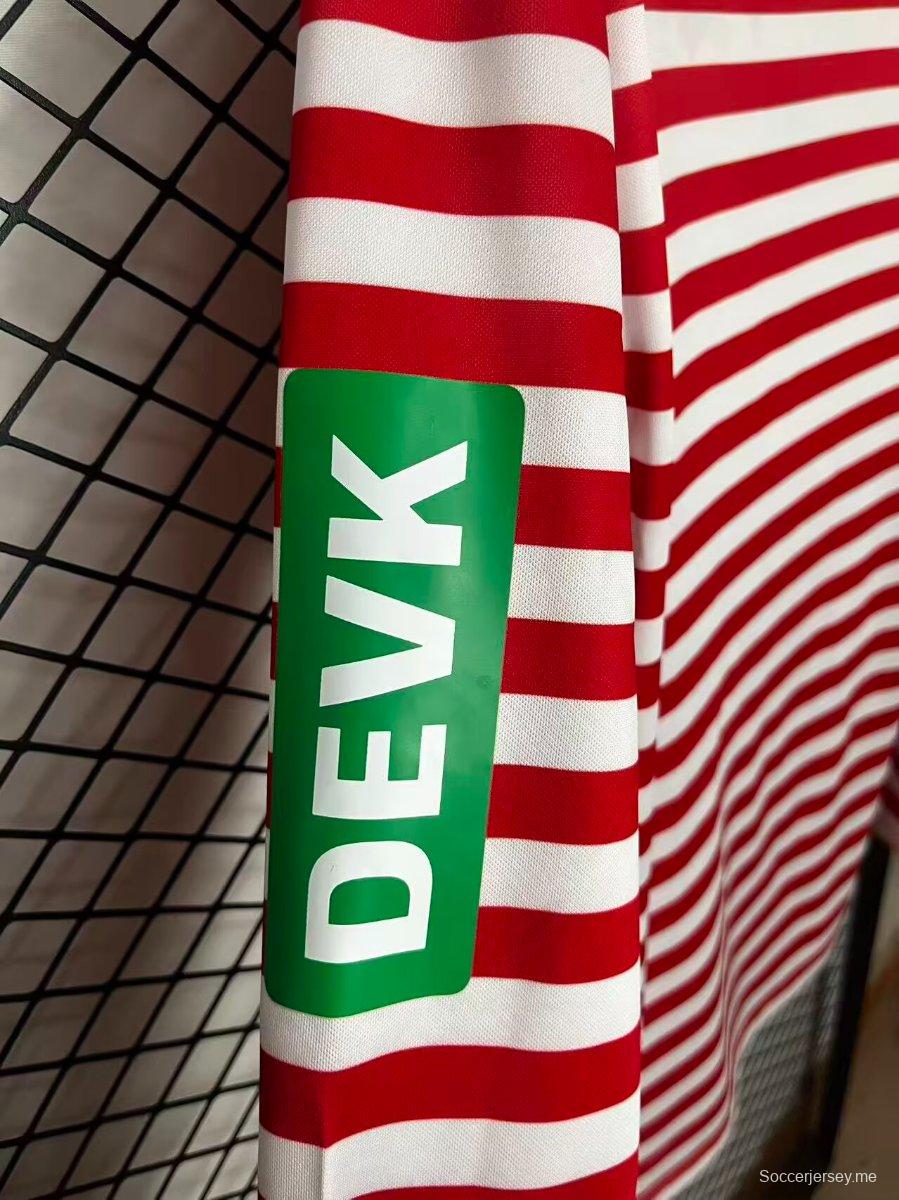 25/26 قميص كرنفال كولن كرنفال أبيض/أحمر خاص بأكمام طويلة