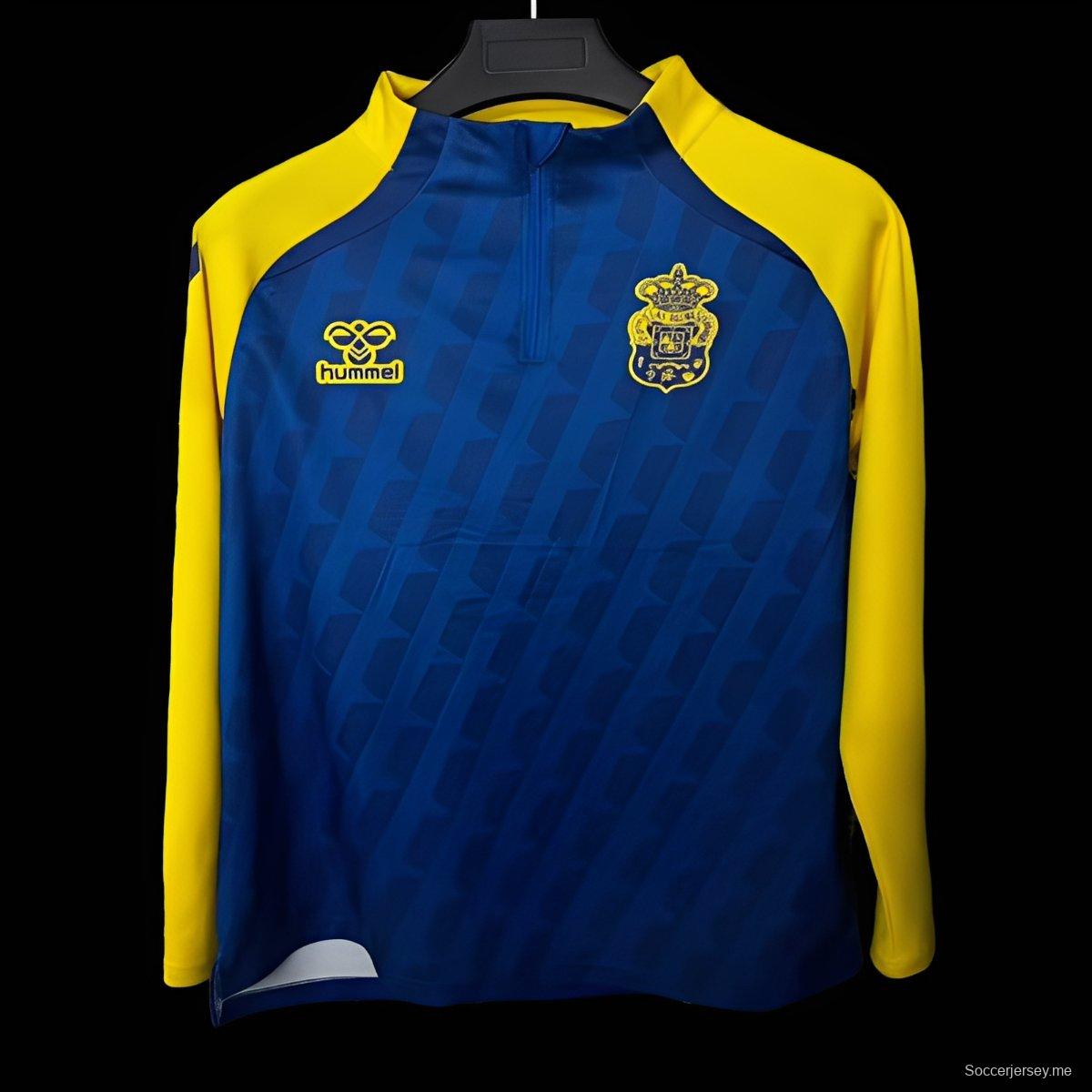 25/26 جاكيت لاس بالماس نصف سحاب أصفر/أزرق 25/26