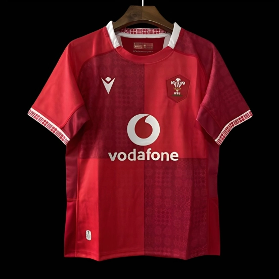 2026 منزل ويلز 2026 قميص أحمر بنمط مخطط عمودي