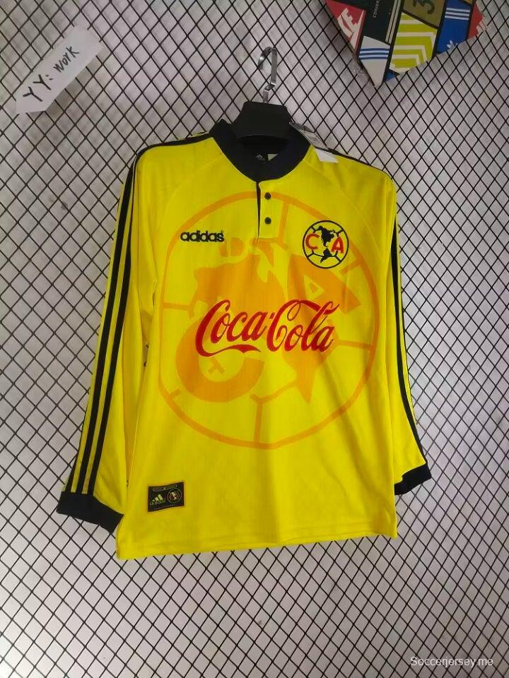 قميص نادي أمريكا رجالي بأكمام طويلة من موسم 97/98