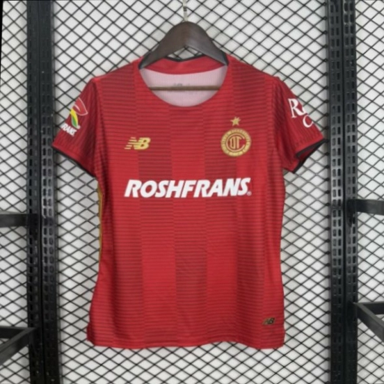 قميص ديبورتيفو تولوكا FC الأحمر ذو الأكمام القصيرة للسيدات لموسم 2025/2026