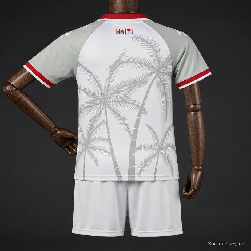 القميص الأبيض الثالث لفريق هايتي للأطفال في كأس العالم 2026